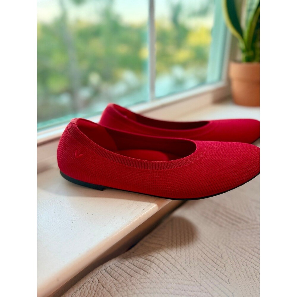 VIVAIA Round-Toe Flats (Claire) in Ruby Red Women’s Size 41.5 (US 11) - Picture 3 of 11